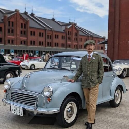 クラシックカーとNEWSBOYキャスケット