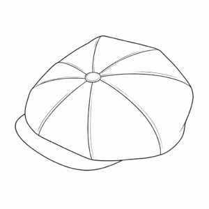 1626:ベルト付き８パネルキャスケット