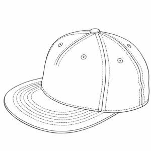 316-5:フラットブリム５パネルキャップ