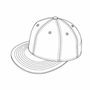 316-6:フラットブリム６パネルキャップ